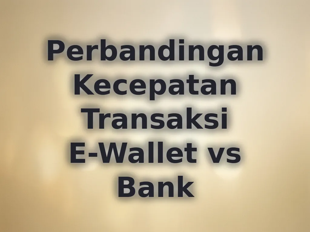 Perbandingan Kecepatan Transaksi E-Wallet vs Bank